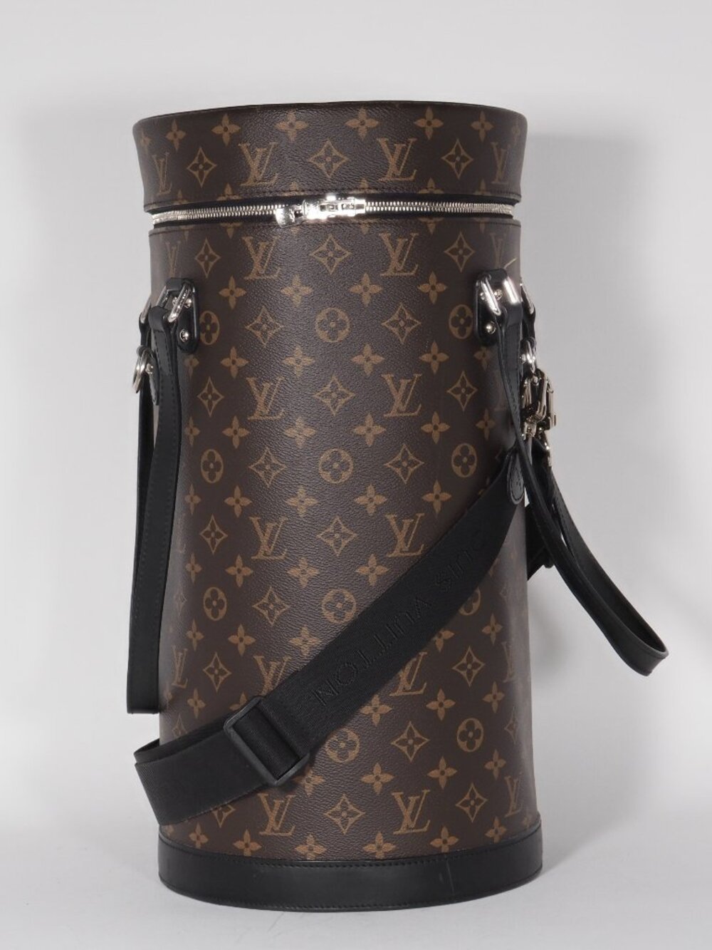 Custom Louis Vuitton Monogram Cylindrical Travel Bag w Strap